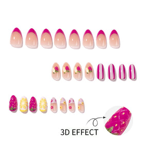HPYFOI Press On Nails kit with jelly adhesive tabs and nail file