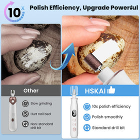 HSKAI Electric Nail File Drill side view showing drill bits