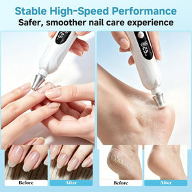 HSKAI Electric Nail File side view showing charging port