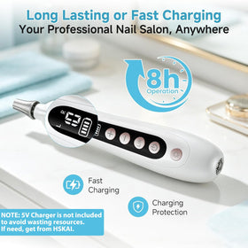 HSKAI Electric Nail File with sanding bands
