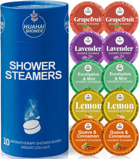 HUAHAI SHOWER Aromatherapy Shower Steamers gift box front view