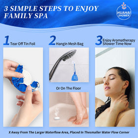 HUAHAI SHOWER Peppermint Shower Steamer in use during a shower