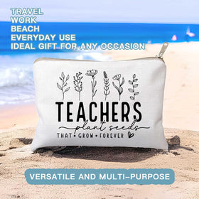 HubbgDesign Teacher Makeup Bag open showing interior space