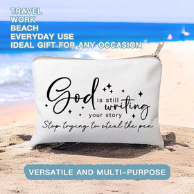 HubbgDesign Travel Makeup Bag neutral colour close-up