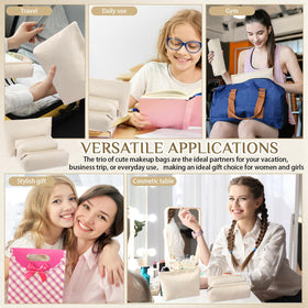 Huhumy Corduroy Makeup Bag Set packaging front