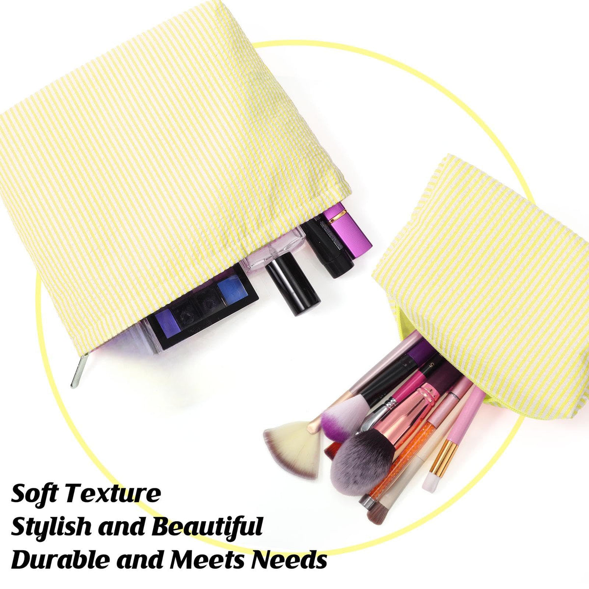 Huhumy makeup bags in a lifestyle setting