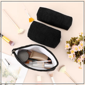 Huhumy makeup bags set displayed with cosmetics