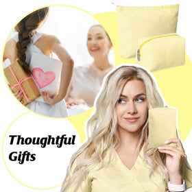 Huhumy makeup bags showcasing soft material