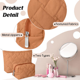 Huhumy small makeup bag showing interior storage