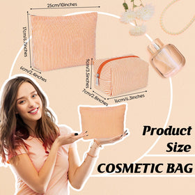 Huhumy small makeup bag size 6.3 x 2.8 x 3.5 inches