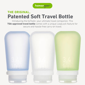 humangear GoToob+ bottle with LoopLock cap close-up