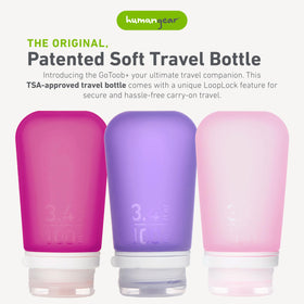 humangear GoToob+ large travel bottle with LoopLock feature