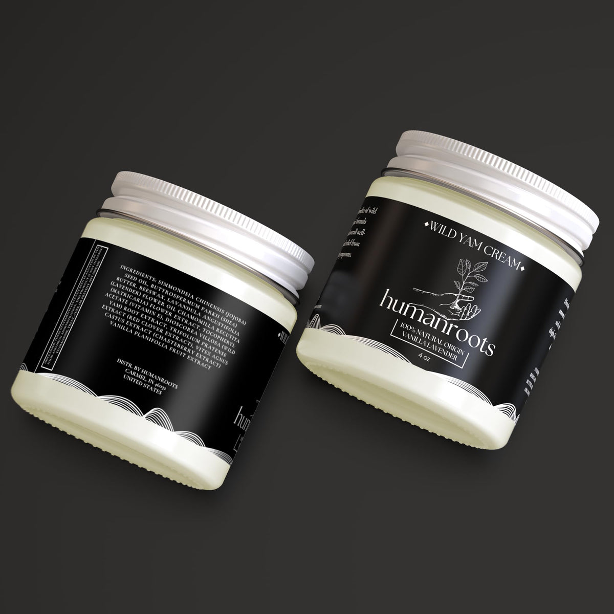 humanroots Wild Yam Cream lifestyle scene with flowers