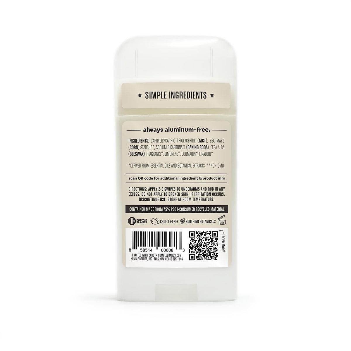 HUMBLE Aluminum-Free Deodorant 3-Pack arranged on a flat surface