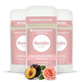 HUMBLE Aluminum-Free Deodorant 3-Pack in Moroccan Rose front view