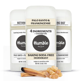 HUMBLE Aluminum-Free Deodorant 3-Pack with Palo Santo & Frankincense scent