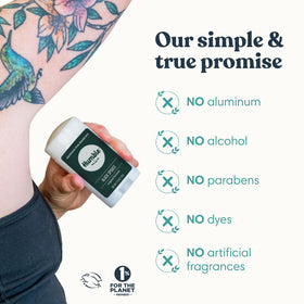 HUMBLE Aluminum-Free Deodorant Black Spruce in a bathroom setting