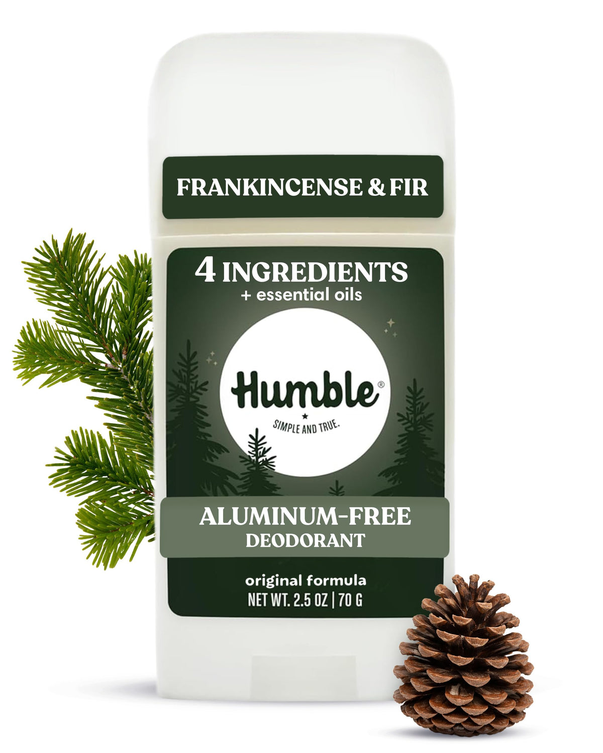 HUMBLE Aluminum-Free Deodorant Frankincense & Fir front view