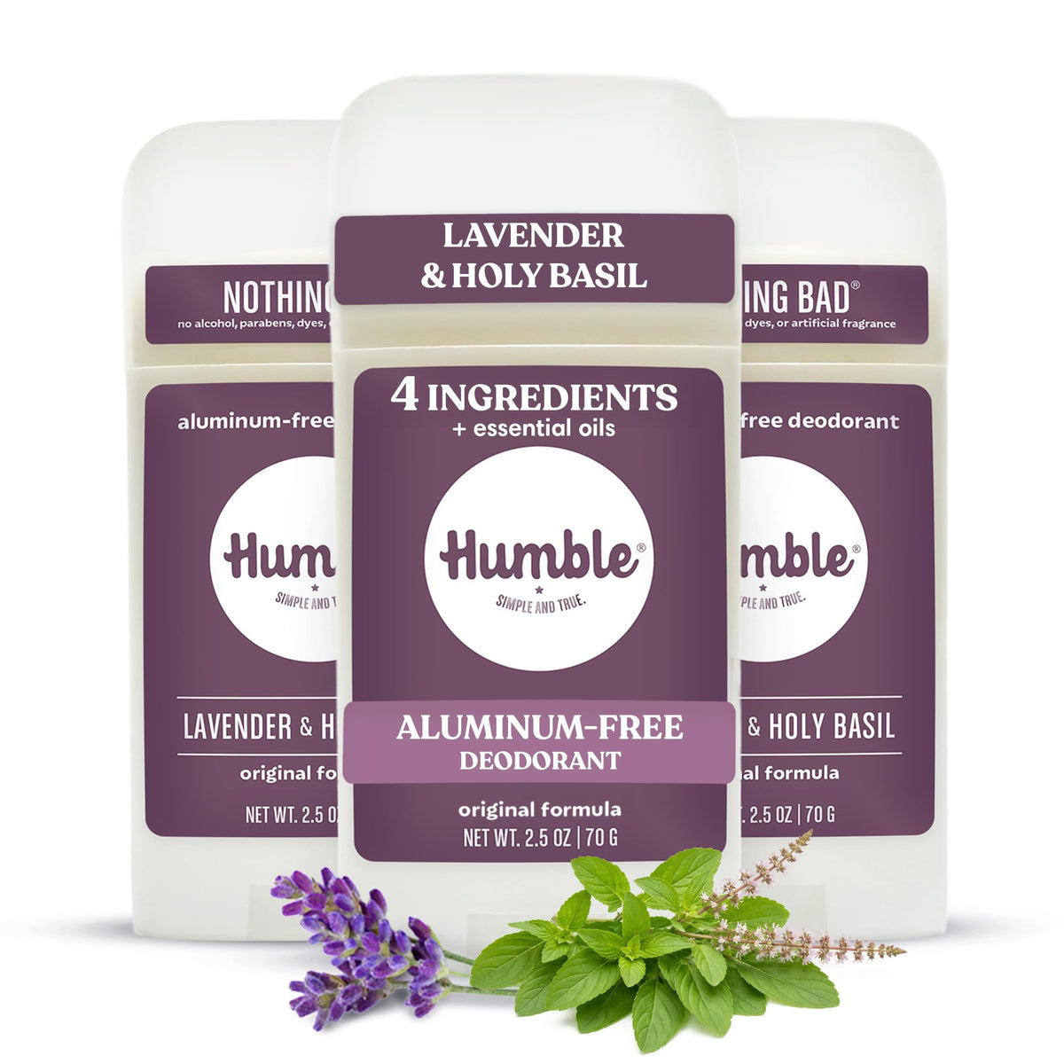 HUMBLE Aluminum-Free Deodorant Lavender & Holy Basil front view