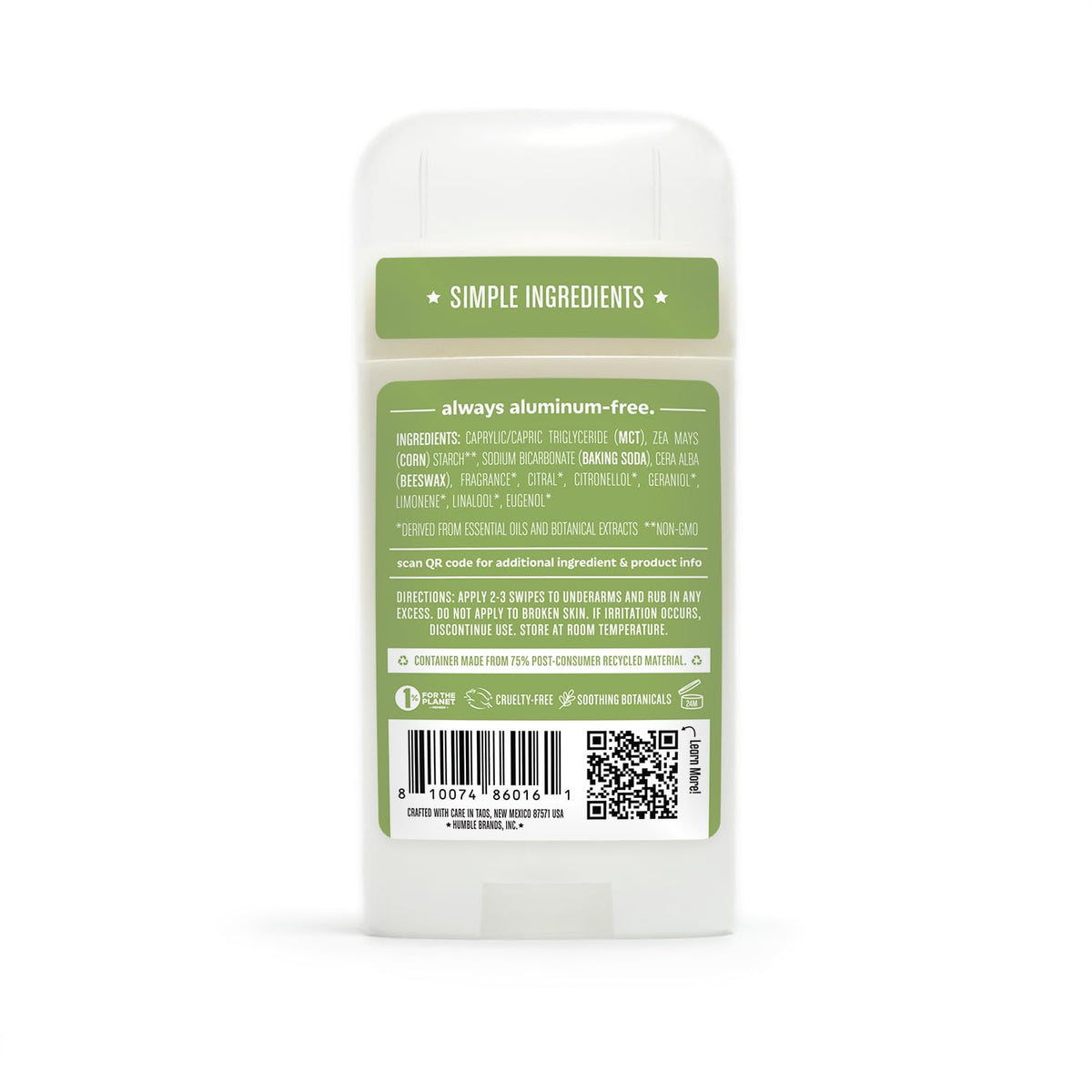 HUMBLE Aluminum-Free Deodorant Lemongrass & Sage lifestyle scene