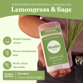 HUMBLE Aluminum-Free Deodorant Lemongrass & Sage packaging