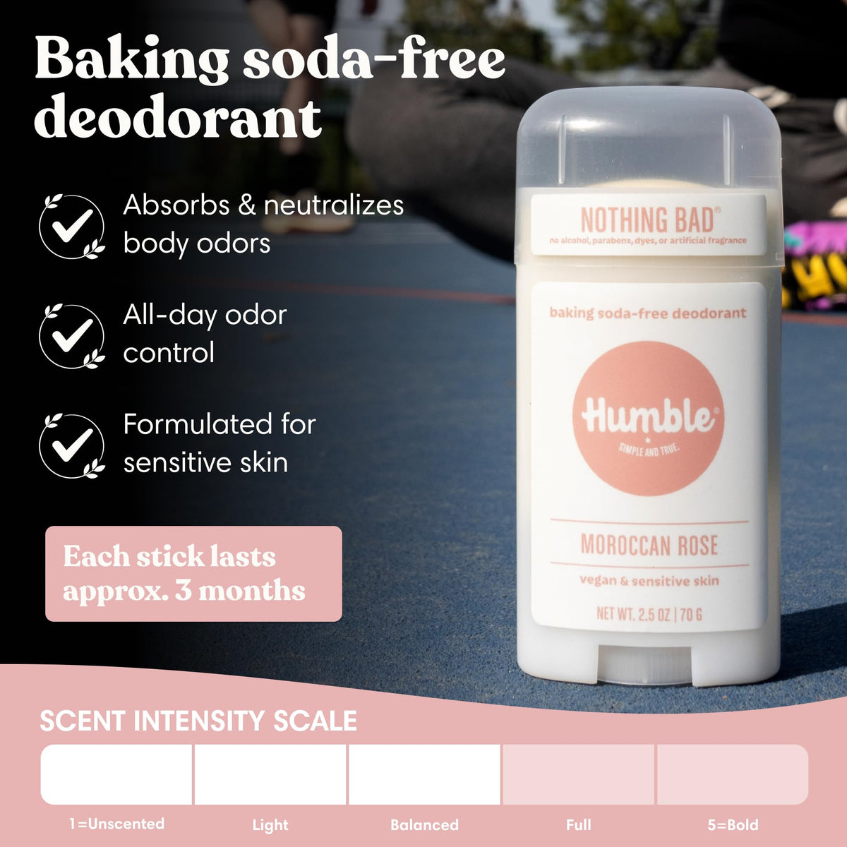 HUMBLE Aluminum-Free Deodorant Moroccan Rose packaging