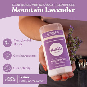HUMBLE Aluminum-Free Deodorant Mountain Lavender ingredients list