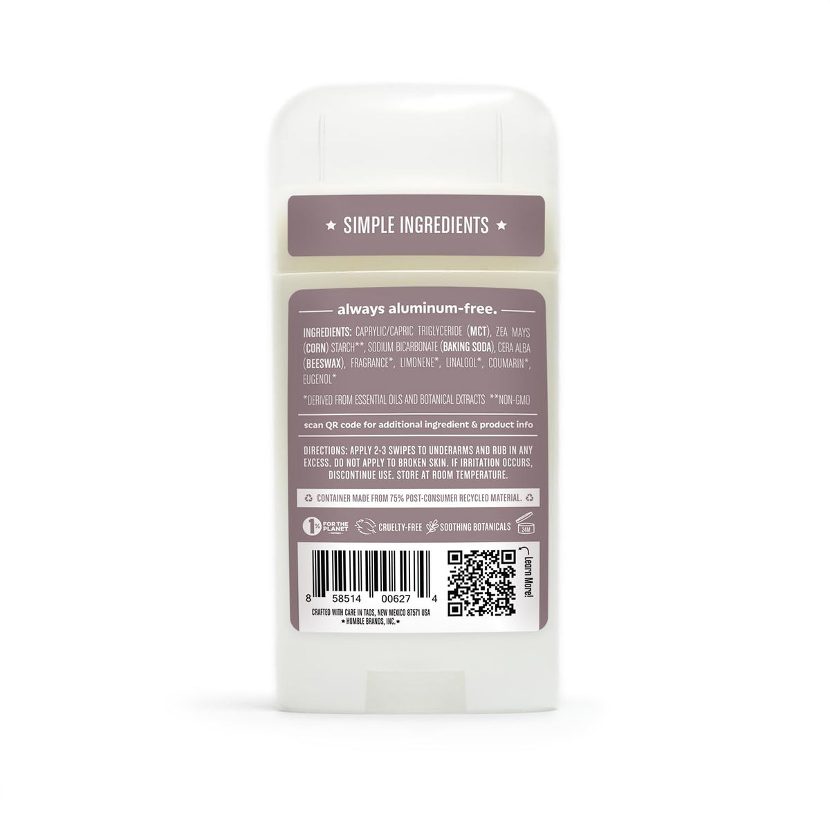 HUMBLE Deodorant 3-Pack displayed on a bathroom shelf