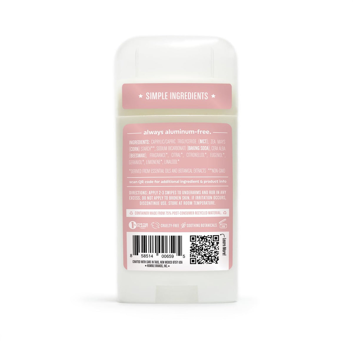 HUMBLE Deodorant with natural ingredients displayed
