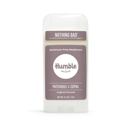 HUMBLE Patchouli Copal Frankincense Deodorant front view, 100g
