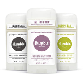 HUMBLE SIMPLE AND TRUE. Aluminum-Free Deodorant 3 Pack front view