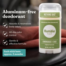 HUMBLE SIMPLE AND TRUE. Lemongrass & Sage deodorant stick