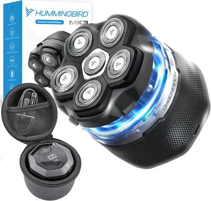 HUMMINGBIRD MK3 Head Shaver front view with six flexible blades