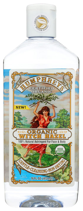 Humphreys Witch Hazel Organic Astringent 16 Ounce front view