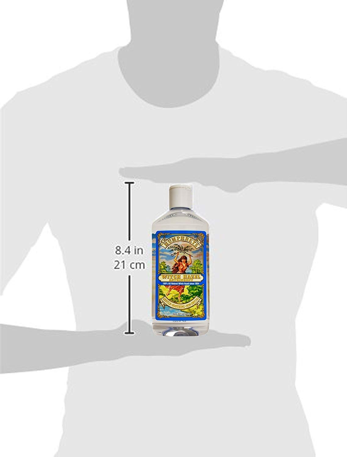 Humphreys Witch Hazel Organic Astringent 16 Ounce side view