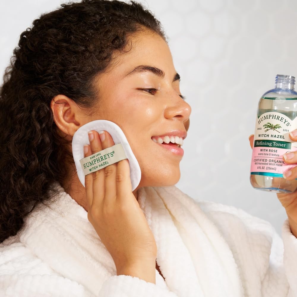 Humphreys Witch Hazel Refining Toner with Rose bottle close-up