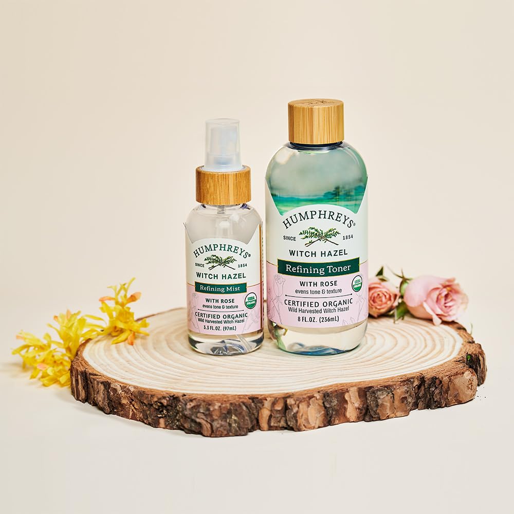 Humphreys Witch Hazel Refining Toner with Rose packaging details