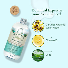 Humphreys Witch Hazel Toner application on cotton pad