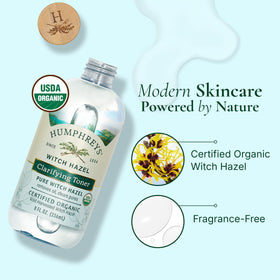 Humphreys Witch Hazel Toner in a bathroom setting