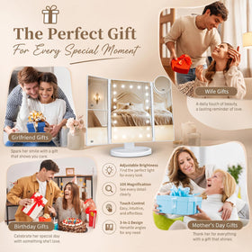 HUONUL Trifold Makeup Mirror compactly folded