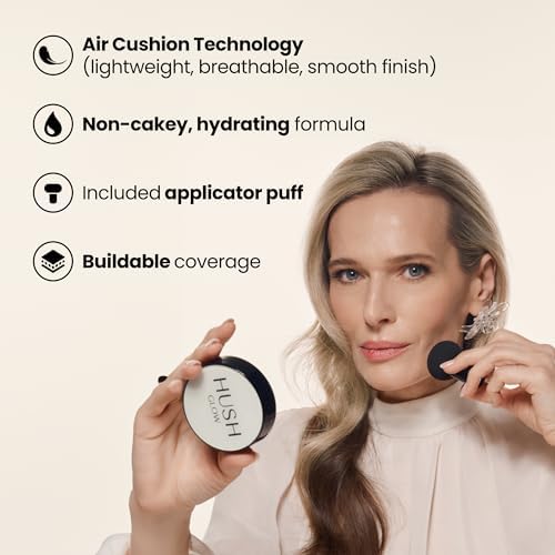 Hush Glow Foundation Cushion showing mushroom applicator