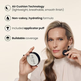 Hush Glow Foundation Cushion showing mushroom applicator