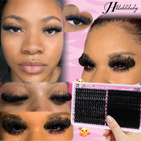 Hushlibaby Lash Clusters 12mm length close-up