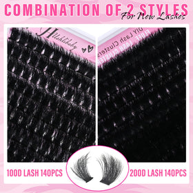 Hushlibaby Lash Clusters 22mm length close-up