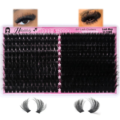 Hushlibaby Lash Clusters 280 Pcs packaging front view