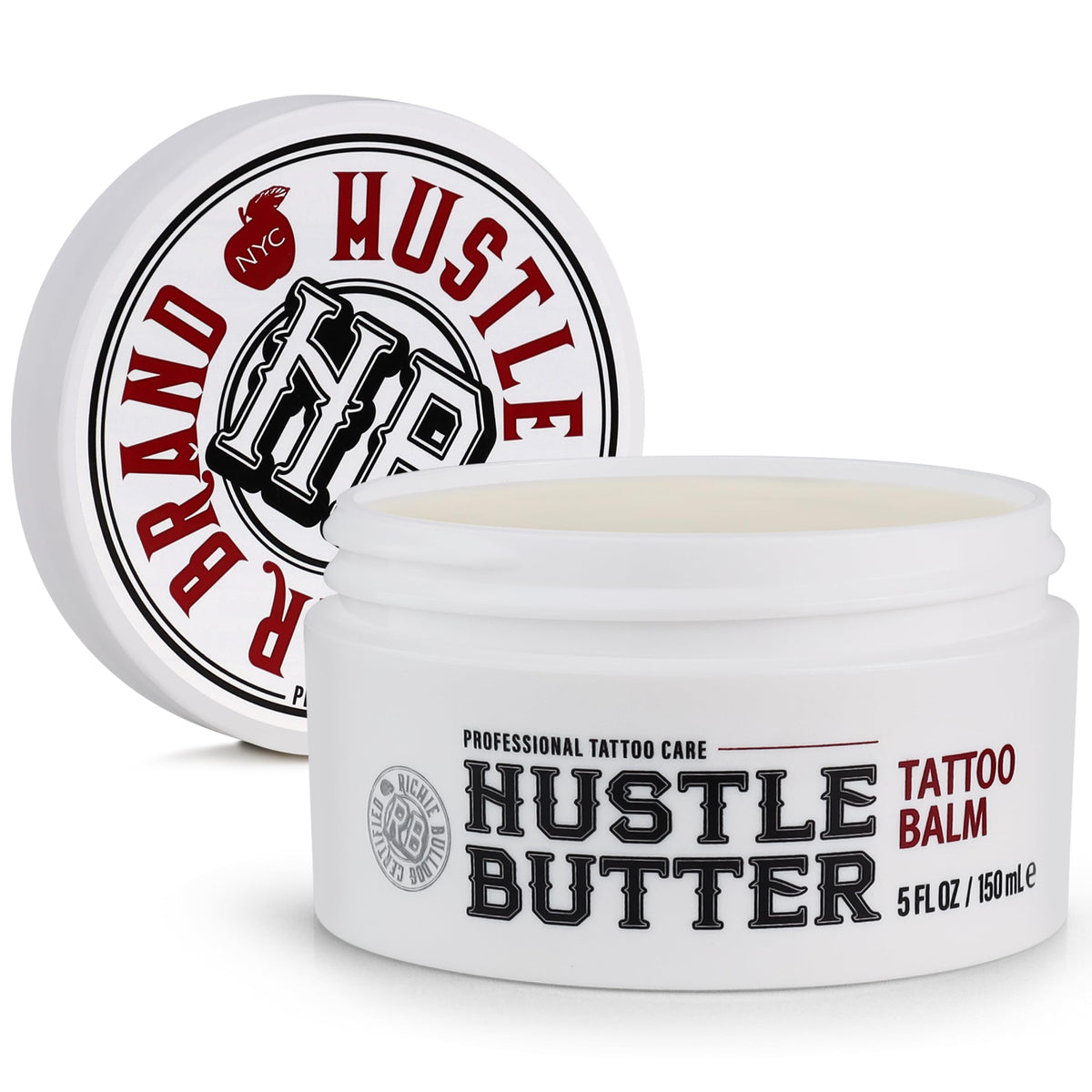 Hustle Butter Deluxe Tattoo Aftercare Balm 5oz front view