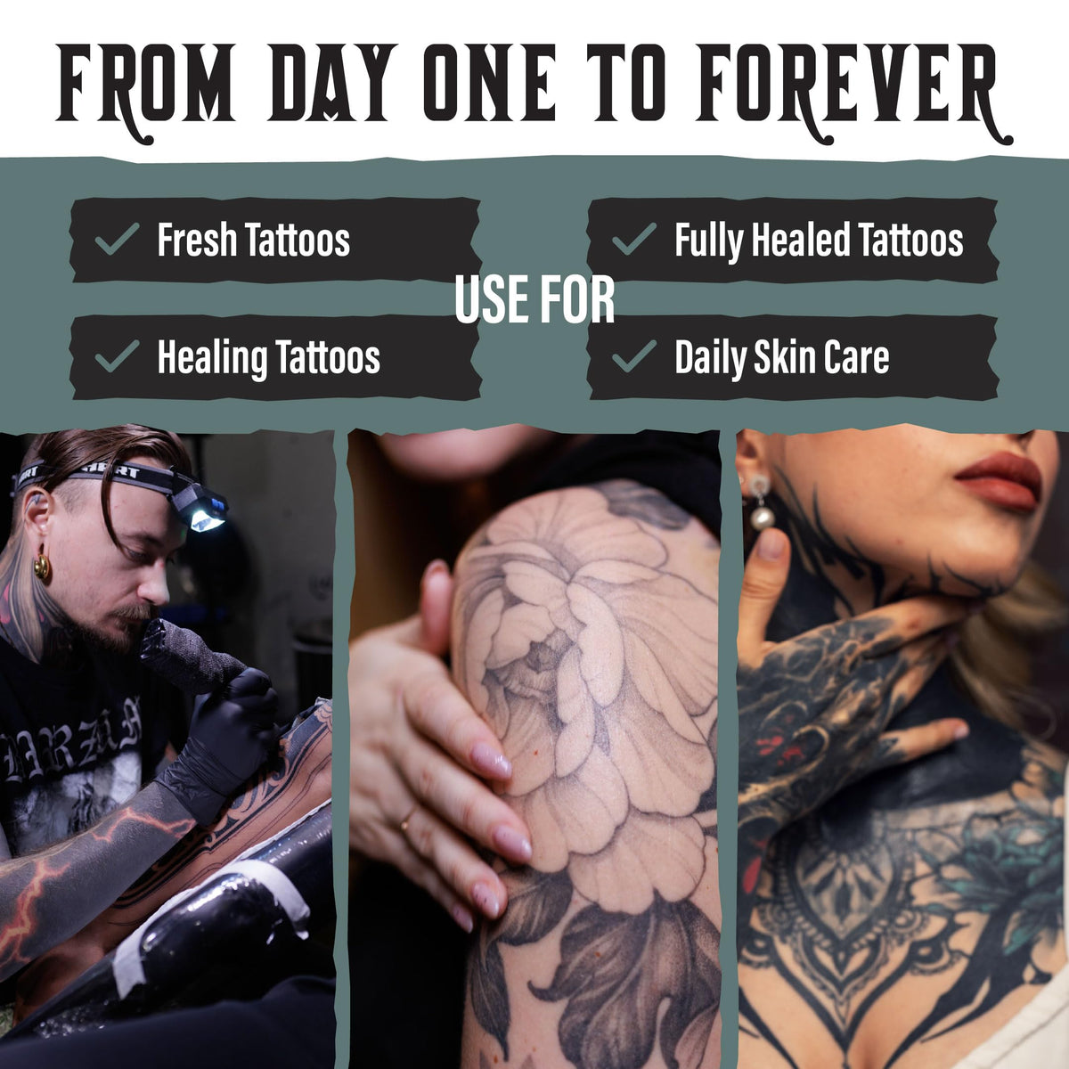 Hustle Butter Deluxe Tattoo Aftercare Balm application on skin
