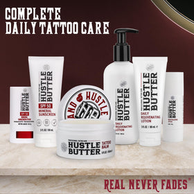 Hustle Butter Deluxe Tattoo Aftercare Lotion travel size with packaging