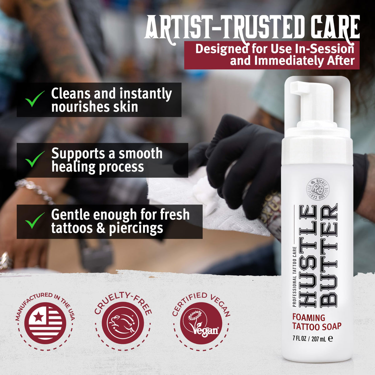 Hustle Butter Deluxe Tattoo Aftercare Soap packaging