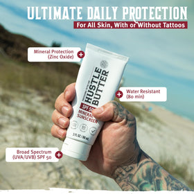 Hustle Butter Deluxe Tattoo Aftercare Sunscreen 3 oz back view